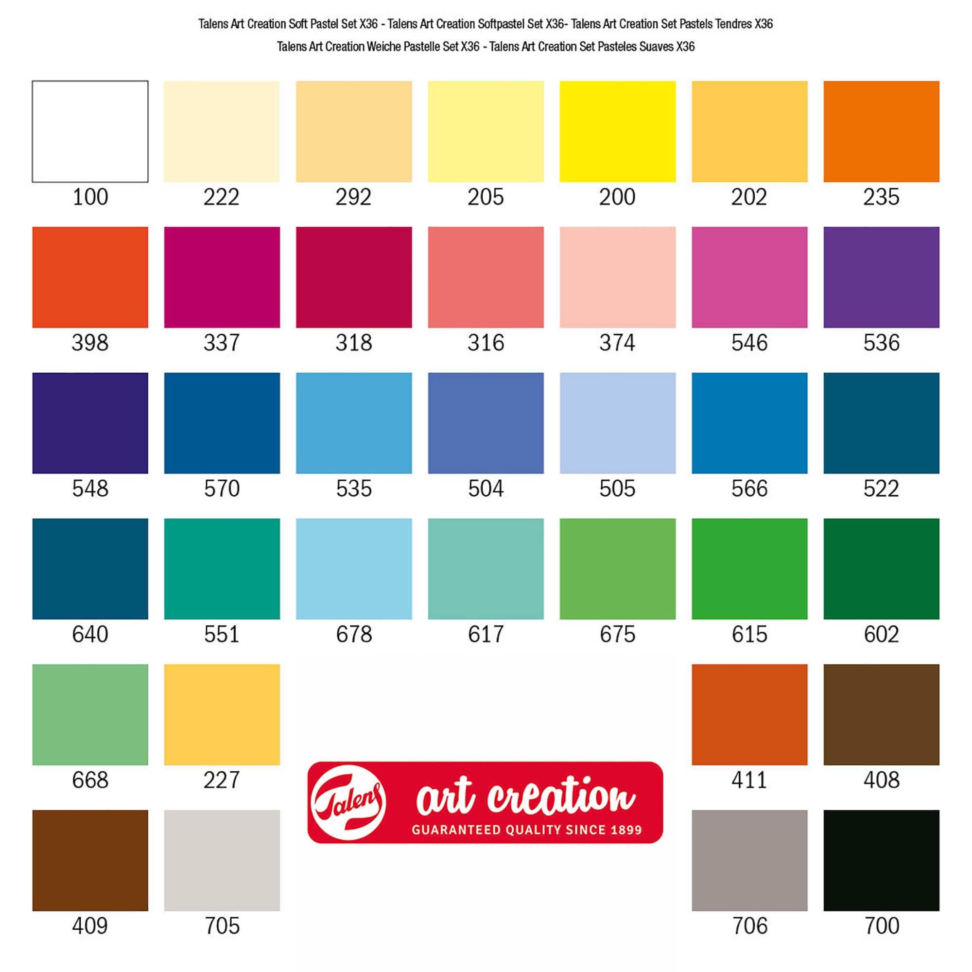 Talens Art Creation 36 Soft Pastels Set